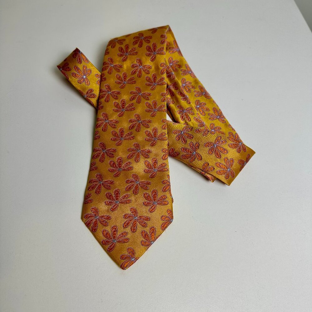 TED BAKER London Floral Silk Tie, Orange / Pink